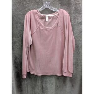 Pink Sweatshirt Women's Large Fleece Comfy Cozy‎ Soft Casual Normcore Minimalist